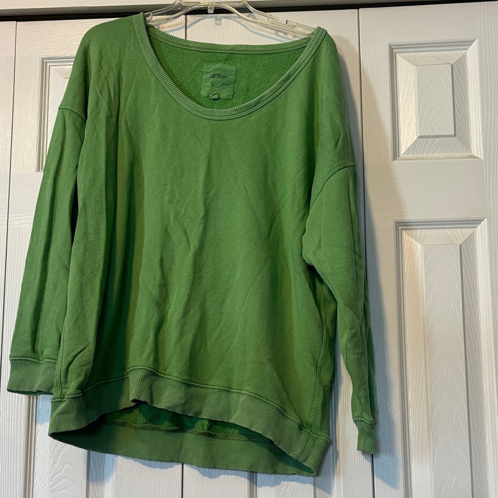 Aerie Vibrant Green Textured Top